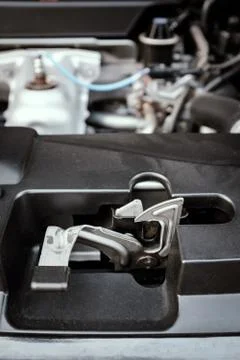 Details of car engine Stock Photos