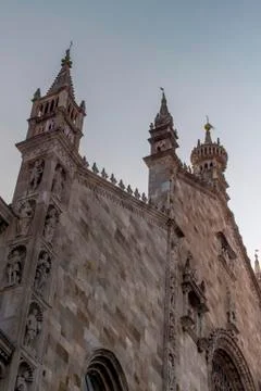 Details of the cathedral in Como. Stock Photos