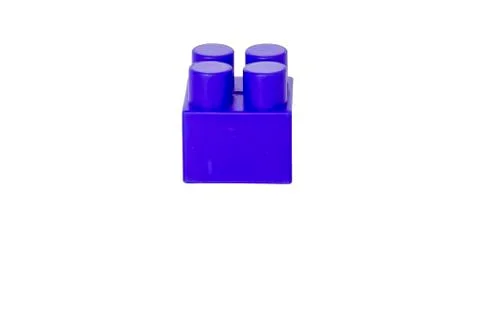 Details of a children's plastic constructor on a white background. colored cu Stock Photos