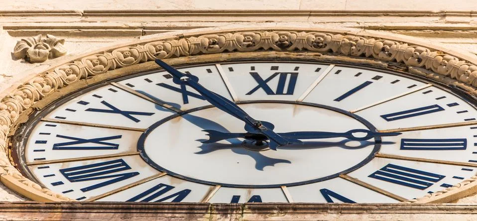 Details of clock tower Stock Photos