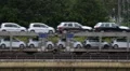 Details Closeup Shot Cars Cargo Shipping Freight Train Passing Transportation HD Footage