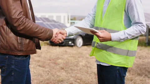 Details closeup taking video of ecological engineer and ecological worker Video stock 164545586