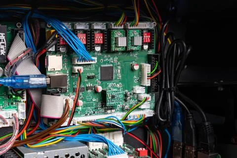 Details of computer fee structure of computer chips Stock Photos