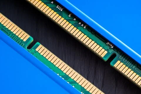 Details from the computer. RAM. Stock Photos