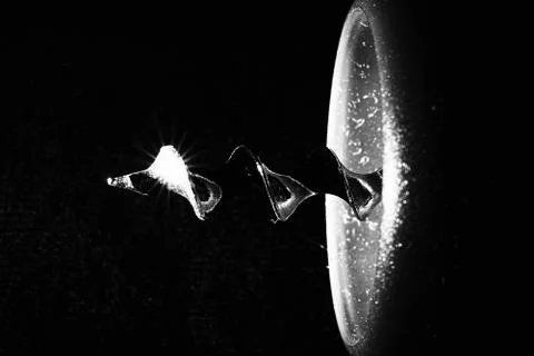Details of a corkscrew on a black background Stock Photos