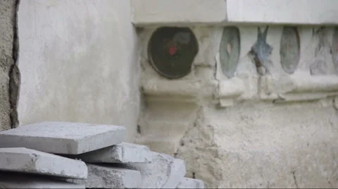 Details of damaged building 库存影片 60982771