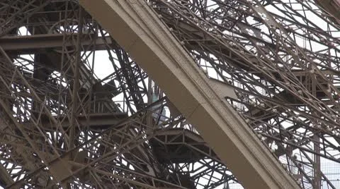 Details of Eiffel Tower close-up paris symbol attraction metal design Video stock 10724854