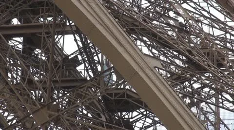 Details of Eiffel Tower close-up paris symbol attraction metal design Video stock 10724984