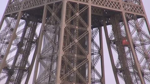 Details of Eiffel Tower close-up paris symbol attraction metal design Video stock 10725157