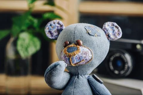 Details of Handmade Bear Toy Stock Photos
