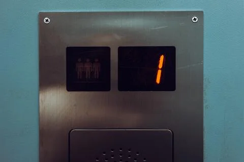 Details of the interior of the elevator Stock Photos