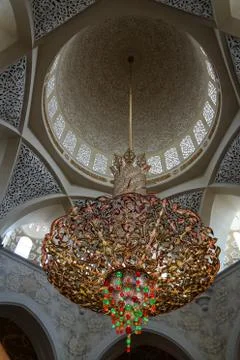 Details of Interior to Sheikh Zayed Mosque, Abu-Dhabi, UAE Foto stock