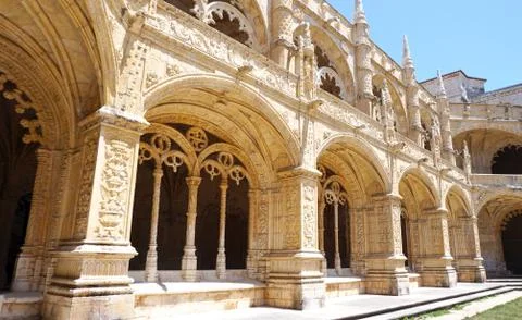Details of jeronimos interior Stock Photos