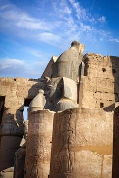 Details of the Karnak Temple complex Stock Photos