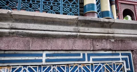 Details of the lower architectural elements in the Moorish Kiosk in Mexico City Video stock 315503017