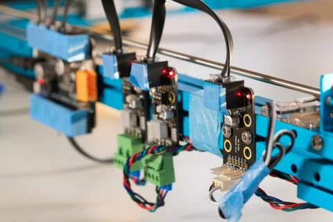 	Details of the machine with stepper motor Stock Photos