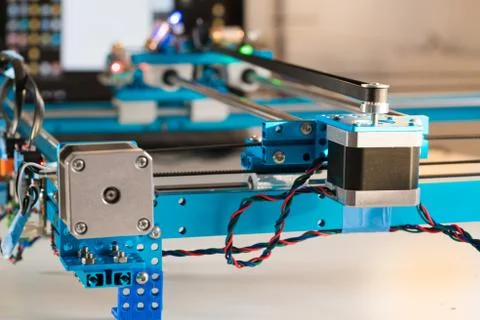 	Details of the machine with stepper motor Stock Photos