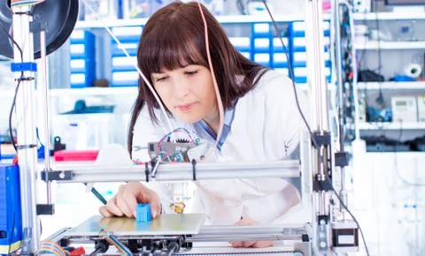 . Details of the machine with stepper motor Stock Photos