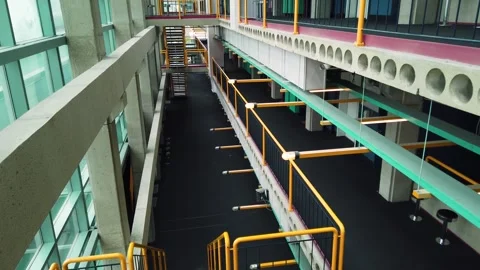 Details of modern interiors and engineering solutions, metal structures. Stock Footage 314330826
