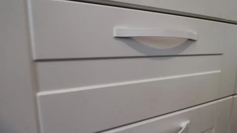 Details of a modern light kitchen in motion . View of the bright kitchen Video stock 141005064