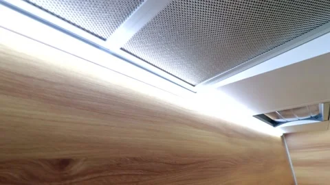 Details of a modern light kitchen in motion . View of the bright kitchen Video stock 141005226