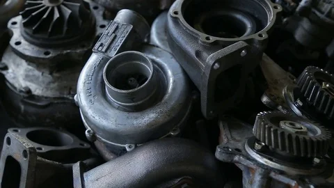 Details of old machine engines Video stock 82912352