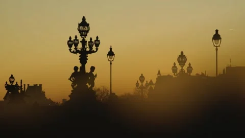 Details of Paris at dawn Stock Footage 340201319