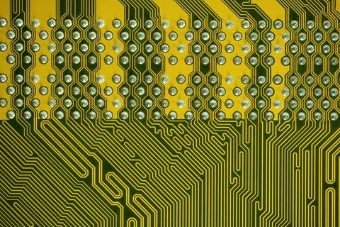 Details of personal computer mainboard. Computer motherboard Foto stock