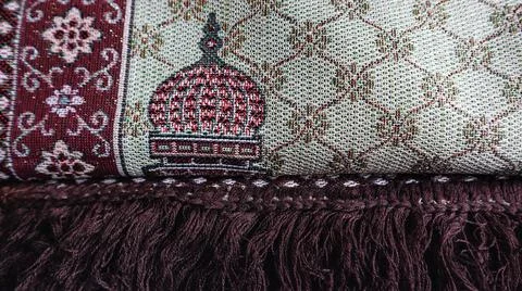 The details of the prayer mat Stock Photos