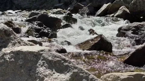 Details Rocks Stream Waterfall Stock Footage 156414159