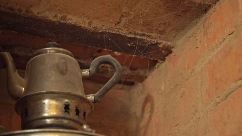 Details of the Russian samovar close up Stock Footage 120871491