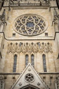Details of the second entry of the cathedral Saint Andre Stock Photos