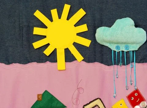 Details of soft creative mat for development of child Stock Photos