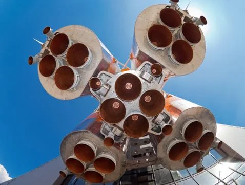 Details of space rocket engine Stock Photos