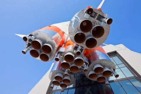 Details of space rocket engine Stock Photos