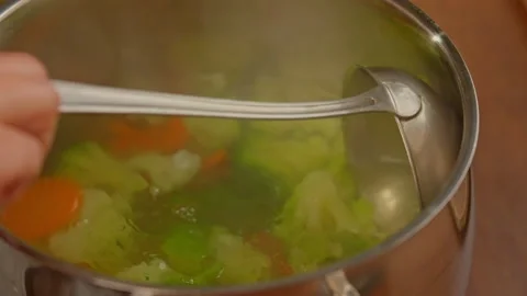 Details vegetables in pan Stock Footage 221606653
