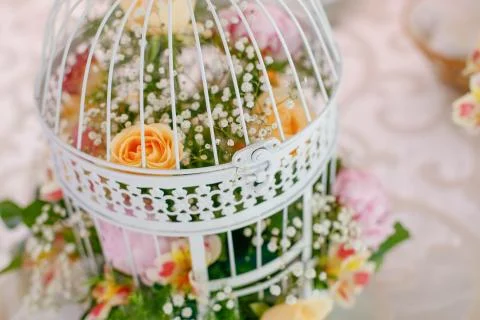Details of wedding decorations Stock Photos