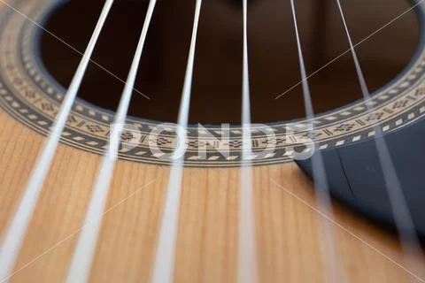 Details of a Western guitar Stock Photos