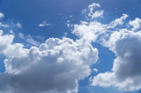 Details of white clouds on blue sky Stock Photos