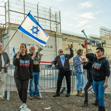 Detained Protesters support, Kishon Stock Photos