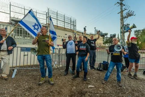 Detained Protesters support, Kishon Stock Photos