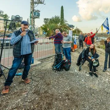 Detained Protesters support, Kishon Stock Photos