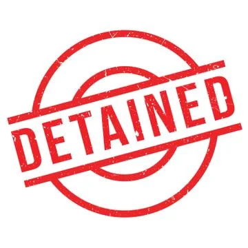 Detained rubber stamp Stock Illustration