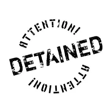 Detained rubber stamp Stock Illustration