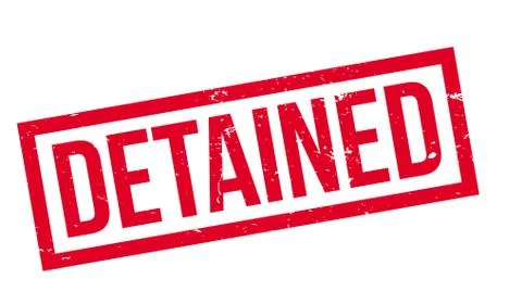 Detained rubber stamp Stock Illustration