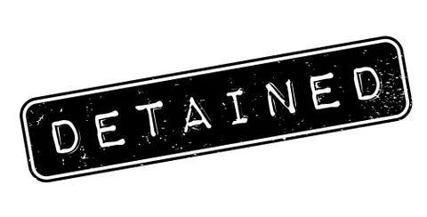 Detained rubber stamp Stock Illustration