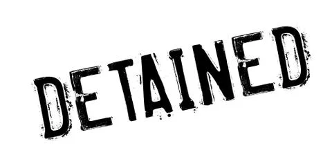 Detained rubber stamp Stock Illustration