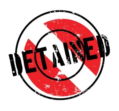 Detained rubber stamp Stock Illustration