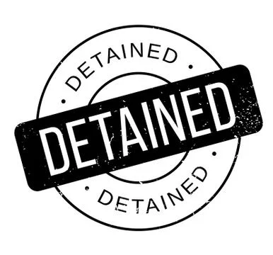 Detained rubber stamp Stock Illustration