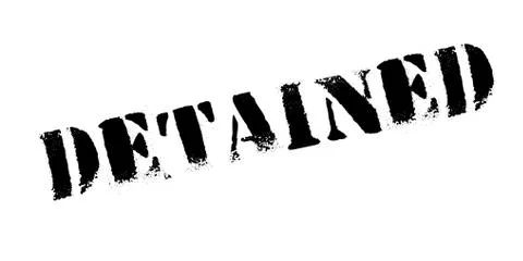 Detained rubber stamp Stock Illustration
